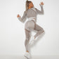 Seamless Knitted Long-Sleeved Yoga Wearsuit