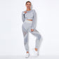 Seamless Knitted Long-Sleeved Yoga Wearsuit