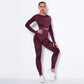 Seamless Knitted Long-Sleeved Yoga Wearsuit