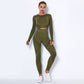 Seamless Knitted Long-Sleeved Yoga Wearsuit