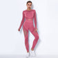 Seamless Knitted Long-Sleeved Yoga Wearsuit