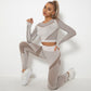 Seamless Knitted Long-Sleeved Yoga Wearsuit